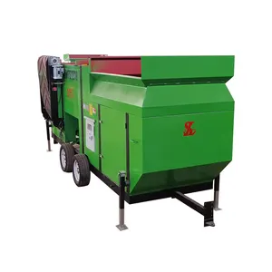 Zhengzhou Sinolion tambour à écran rotatif mobile compost Topsoil Screener trommel écran pour l'agriculture et le jardinage