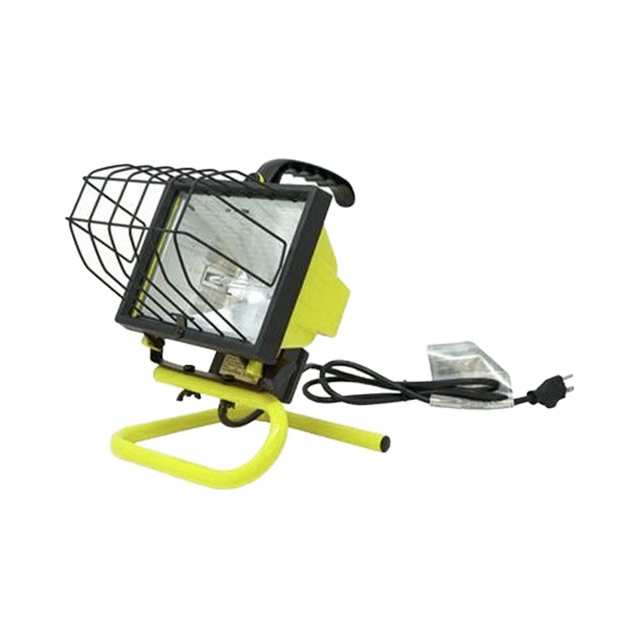 Portable 500W Halogen Work Light Cold White Adjustable Metal Frame Spot Lamp Stand IP44 Rated 120 Beam Angle for Lighting