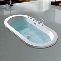 Luxe Drop In Baignoire Rectangle Acrylique Salle De Bains Whirlpool Hydro Massage Jaccuzi Spa Jet Tub