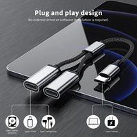 USB C mâle vers Double USB C femelle Splitter Type C Hub pour poignée de jeu Chargeur Powerbanks Adaptateur