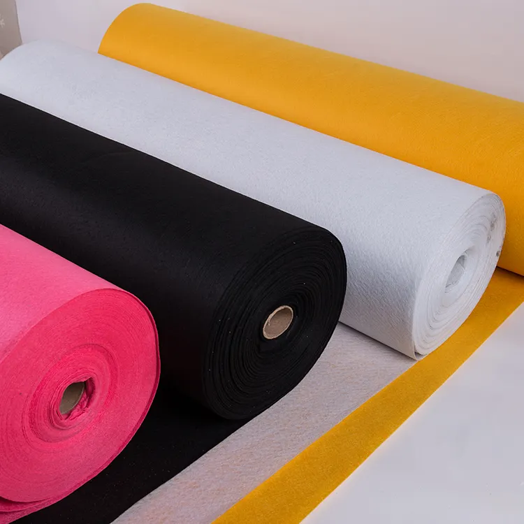 High quality eco-friendly Non woven polyester felt 1mm 100% polyester felt fabric China supplier