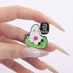 Épingle en émail fantôme émotionnel de dessin animé «Je ne suis pas <span class=keywords><strong>perdu</strong></span>, je guéris»-Insigne de revers antique moderne Cadeau de bijoux d'Halloween pour exprimer - Product Image 4