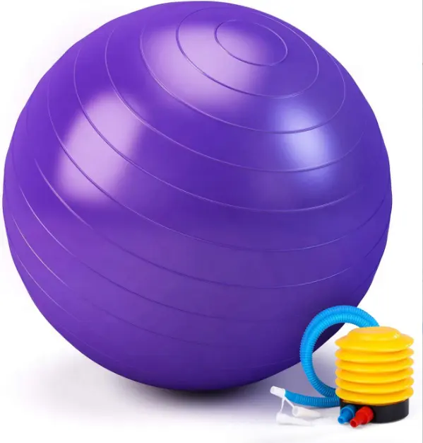55Cm Fitness Yoga Bal Custom Logo Opblaasbare Pvc Oefenbal Stabiliteit Balans Yogabal