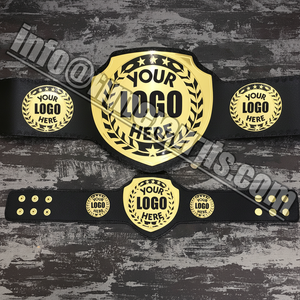 Meilleure vente Ensemble de ceintures de lutte personnalisées Championship Pro Compagnon à sangle en cuir durable pour grappling karaté judo samouraï - Product Image 1