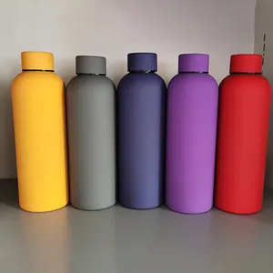 Customized Color Logo Reusable Gym Sport Metal Bottles Sublimation Stainless Steel Vacuum Flasks Thermos Drinking Water Bottle