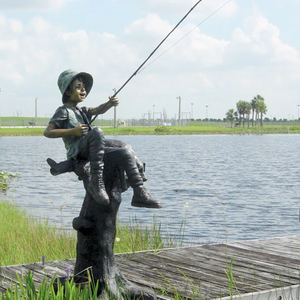 งานประติมากรรมรูปนักตกปลาและสุนัขทองสัมฤทธิ์แบบสั่งทำชื่อดัง พร้อมเทคนิคการหล่อแบบพิเศษ - Product Image 4