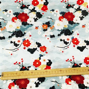 <span class=keywords><strong>Tissu</strong></span> imprimé numérique style <span class=keywords><strong>japonais</strong></span> fleurs de cerisier, prédécoupé, 3 yards/pièce, pour couture DIY, sacs, housses de coussin, jouets pour animaux de compagnie, textiles - Product Image 3