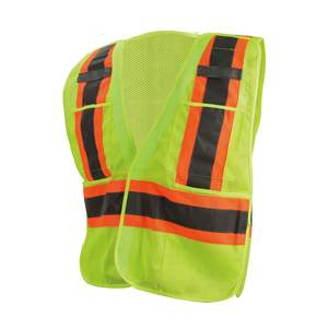 سترة عمل عاكسة عالية الوضوح من الفئة 2 حسب معايير ANSI، سترة أمان للطرق مع جيوب متعددة - Product Image 3