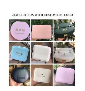 Tùy Chỉnh Nhỏ Nhung Mini Du Lịch Trường Hợp PU Da Hộp Đồ Trang Sức Cho Nhẫn Bông Tai Vòng Cổ Lưu Trữ Tổ Hợp Phù Dâu Quà Tặng - Product Image 6