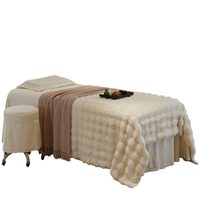 Parure de draps et couverture nuage ultra douce et agréable pour la peau, couleur blanc crème, légère, chaude et respirante, pour toutes les saisons