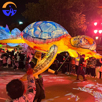 Accessoires interactifs de tortue de mer à main et de style sac à dos pour les défilés de carnaval en plein air Tortue de mer gonflable géante Animal marin