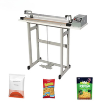 Scelleuse verticale SF-B600 pour sachets alimentaires et de boissons, sacs en plastique, aluminium et papier, avec couteau chauffant à commande au pied
