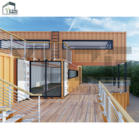 Residencia de Contenedores de Dos Pisos de Diseño Moderno Personalizable, Restaurante de Estructura de Acero Prefabricado Expandible para Exteriores