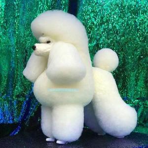 Modelo de Práctica de Peluquería Canina, Realista, de Silicona, con Pelo de Perro Caniche, para Entrenamiento de Estilismo y <span class=keywords><strong>Corte</strong></span> de Pelo Canino, Herramienta de Salón - Product Image 5