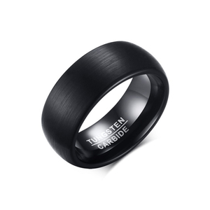 <strong>Mens</strong> Matte <strong>Black</strong> Tungsten <strong>Ring</strong> 8mm for Birthday Christmas Gifts - Product Image 1