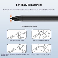Stylet pour tablette en plastique, 4096 niveaux de sensibilité à la pression, rejet de la paume, compatible avec les stylos électromagnétiques passifs S Pen
