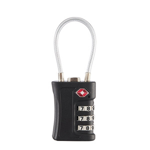 BBDHOME TSA716 Customizable 3-digit Password Lock Steel Cable TSA <strong>Padlock</strong> <strong>for</strong> <strong>Suitcase</strong> - Product Image 1
