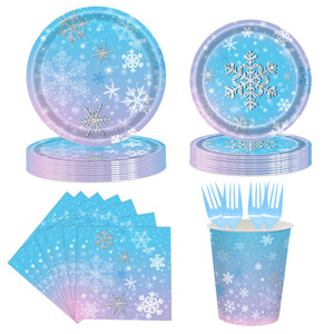 Birthday <strong>Party</strong> Decorations <strong>Frozen</strong> Include <strong>Frozen</strong> Birthday Banner Tablecloth <strong>Plates</strong> and Napkins - Product Image 2