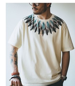 <span class=keywords><strong>T</strong></span>-shirt da uomo in piuma azteca 2023 di alta qualità in cotone 100% - Product Image 6