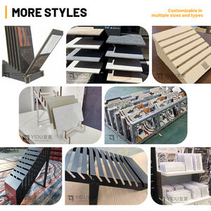 Estante de muestras de piedra de varios tamaños de <span class=keywords><strong>metal</strong></span> personalizado para tienda y sala de exposición, estante de exhibición de mármol para azulejos - Product Image 5