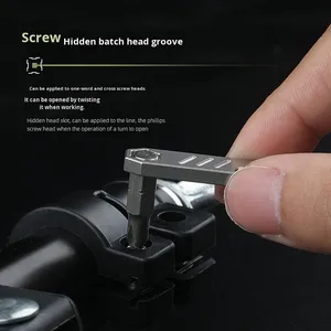 Porte-clés multifonction en alliage de titane TC4 pour <span class=keywords><strong>camping</strong></span> et randonnée en plein air, ouvre-bouteille de survie - Product Image 2