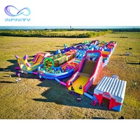 Imbaby — terrain de jeux gonflable pour enfants, fait main, château gonflable, course d'obstacle, jeux de sport mobile