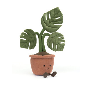 Vente en gros NOUVEAU Jouet en peluche <span class=keywords><strong>Monstera</strong></span>, plante verte douce en peluche avec pot en terre cuite pour cadeau - Product Image 1