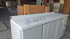 Table de travail commerciale 4 porte solide comptoir réfrigérateur banc de travail sous comptoir réfrigérateur Snack Table comptoir refroidisseur - Product Image 4