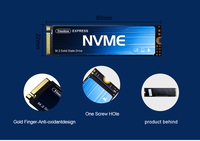 قرص صلب داخلي عالي السرعة من Ymeiton OEM M.2 NVMe SSD 2280 بسعة 256 جيجا/512 جيجا/1 تيرابايت للكمبيوتر المكتبي/المحمول مع منفذ توسعة SATA بلاستيكي