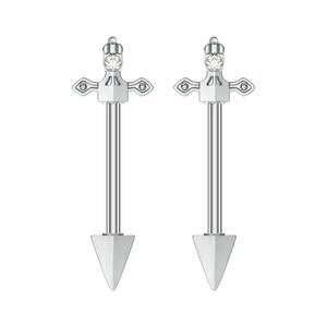 Anillo de Pezón de Acero Inoxidable 316L con Ópalo en Forma de Lágrima, Joyería de Piercing con Circonita para Mujer, para Boda o Compromiso, Marca Gaby - Product Image 5