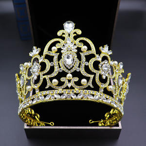 批发水钻大庆典王冠AB彩色水晶高大美丽皇冠钻石头饰 - Product Image 4