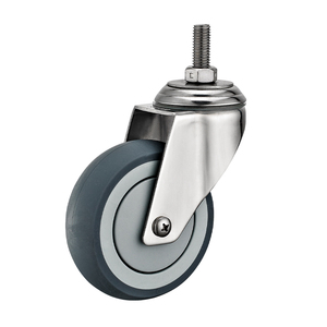 3 "4" 5 "thép không gỉ STEM xe đẩy bánh Xe công nghiệp mịn Bánh xe chất lượng cao TPR Caster chống gỉ Xe Đẩy Tay bánh xe - Product Image 3