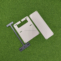 SwingPerfect Golf Grand Ensemble de Miroirs de Putting 3 Pièces en Acier Double Face Miroir d'Épaule Outil H en Fibre de Carbone Aide à l'Entraînement