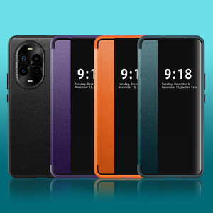 เหมาะสำหรับ Huawei nova 13/13 Pro, เคสโทรศัพท์แบบพับได้ หนังเรียบ โปร่งแสงบางส่วน พร้อมช่องหน้าต่าง ใช้งานสะดวก - Product Image 1