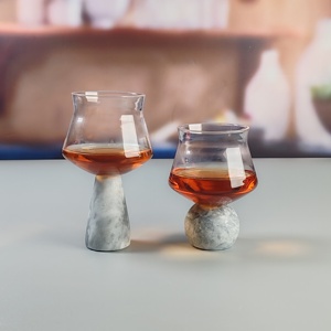<span class=keywords><strong>Verre</strong></span> à whisky avec base en marbre, <span class=keywords><strong>verre</strong></span> à whisky en cristal sans plomb, <span class=keywords><strong>verre</strong></span> de bar de luxe pour bourbon, scotch, cocktails - Product Image 6