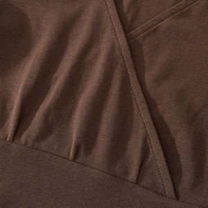 Blusa Elegante y Entallada, 95% Algodón, 5% Elastano, Transpirable, Cuello en V, Plisada, Corta, para Mujer, Producto de Verano para Vacaciones - Product Image 6