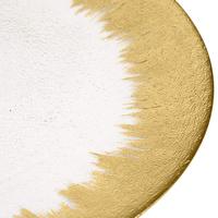 Assiettes et bols à salade jetables modernes en gros pour événements, nouveau modèle avec motif uni poli à la feuille d'or