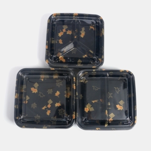 Plateau à <span class=keywords><strong>sushi</strong></span> jetable en plastique PET de qualité alimentaire avec couvercle, design créatif pour sushis et en-cas - Product Image 5