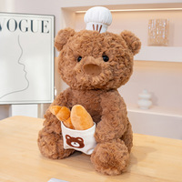 Grand ours en peluche Animal en peluche mignon pâtissier poupée ours en peluche avec cadeau d'anniversaire pour les fêtes mariages jouets pour enfants
