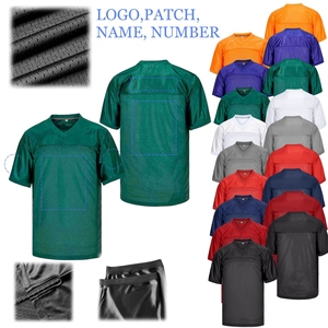 Auf Lager Hochwertiges American Football Trikot Club Dunkelgrünes Shirt Individuelles Logo Name Polyester Mesh-Bekleidung für Männer Frauen Jugendliche - Product Image 1