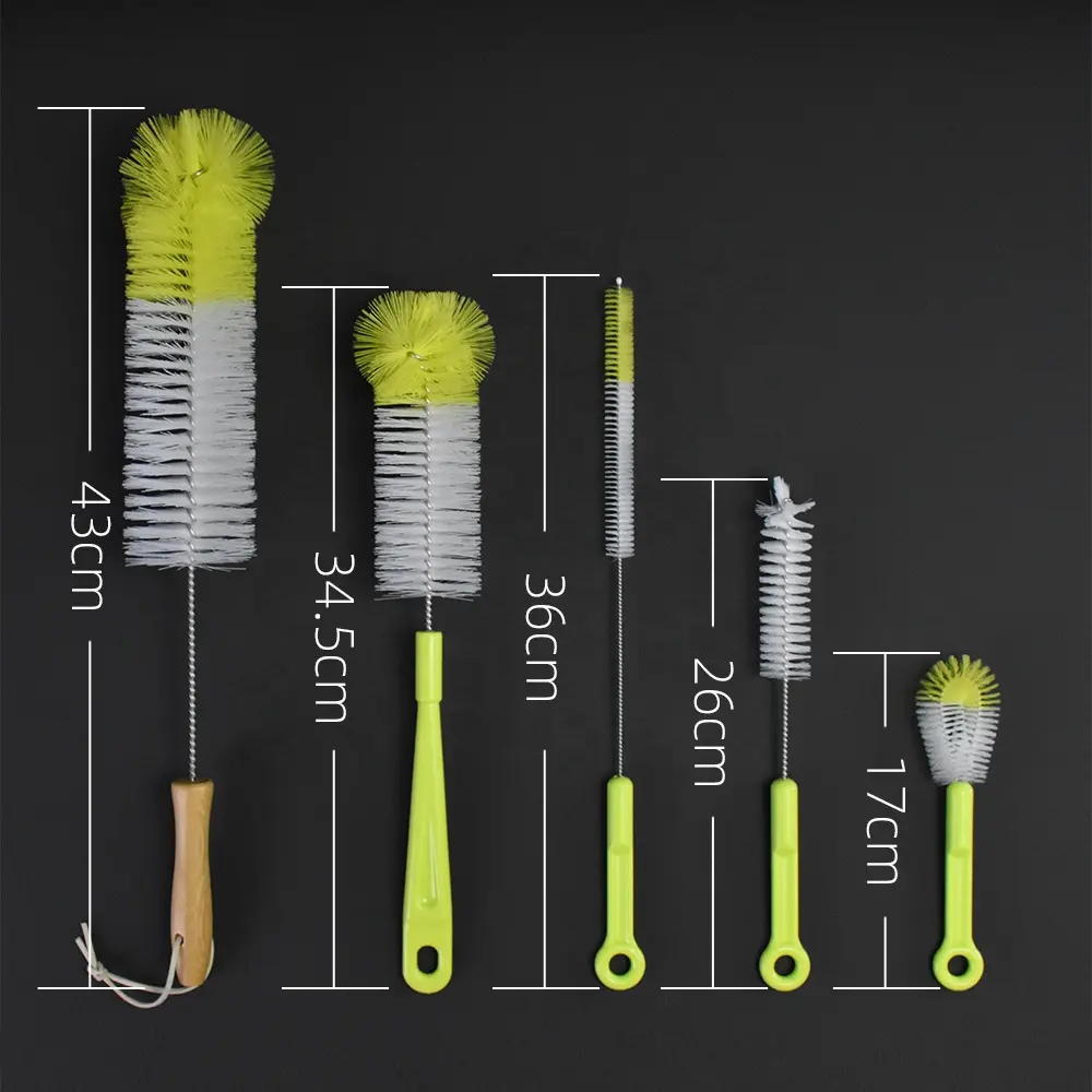 Easybrush naylon ucuz fabrika fiyat bebek temizleyici plastik saplı mini tpr şişe fırçası