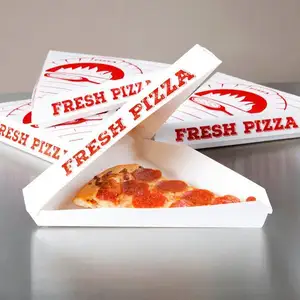 White Card Custom Pizza Slice Box Triangle Pizza Boxes