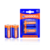 GOODCELL Pile alcaline LR14 AA de taille C 1.5V sans cadmium et sans mercure pour le sauvetage d'urgence Appareils ménagers Electronique grand public