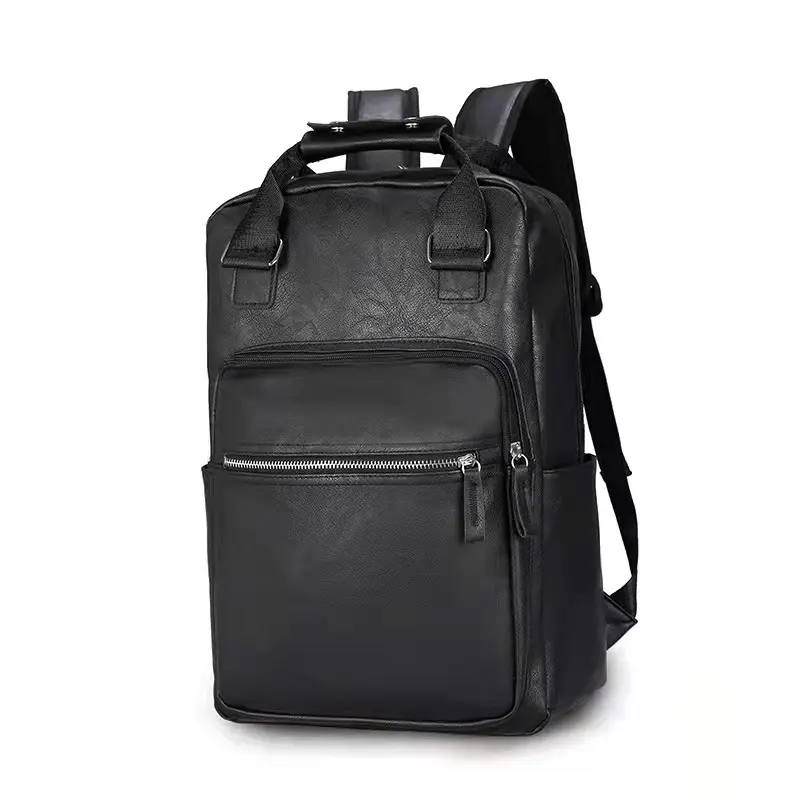 2022 best quality Black office mens famous brands designer leather backpack multi pocket