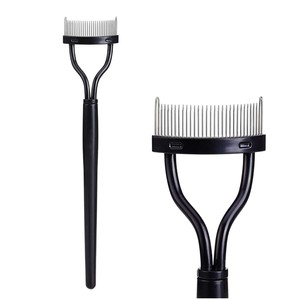 Eyelash Comb U Shape Steel Needle Eyebrow <b>Brush</b> Plastic Handle Portable <b>Makeup</b> Tool For Eyelash And Eyebrow Grooming - Product Image 4