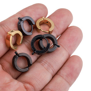 Anneau de soudure de <span class=keywords><strong>pince</strong></span> de cosse d'or plaqué sous vide d'acier inoxydable <span class=keywords><strong>pour</strong></span> des boucles d'oreilles de bricolage faisant des accessoires de bijoux - Product Image 3