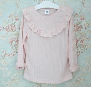 Vêtements pour enfants en ligne, t-shirts personnalisés à manches longues et col en feuille de lotus, pas chers - Product Image 3