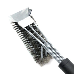 Cepillo de limpieza para parrilla de <span class=keywords><strong>barbacoa</strong></span> Limpiador de <span class=keywords><strong>barbacoa</strong></span> de <span class=keywords><strong>acero</strong></span> <span class=keywords><strong>inoxidable</strong></span> con raspador para rejillas de hierro fundido o <span class=keywords><strong>acero</strong></span> <span class=keywords><strong>inoxidable</strong></span> - Product Image 4