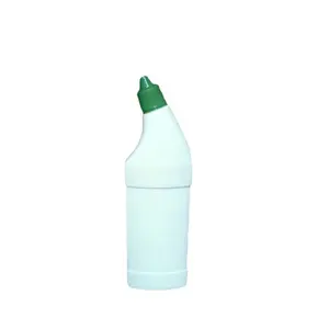 Nouvelle bouteille de nettoyant pour toilettes en plastique PE-HD vide de 600ml pour détergents liquides avec étiquettes personnalisées