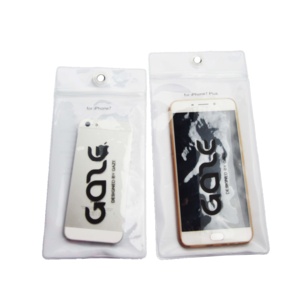 China Shenzhen Pvc Ziplock transparente impermeable teléfono bolsa agujero colgante para proteger el embalaje del teléfono - Product Image 6